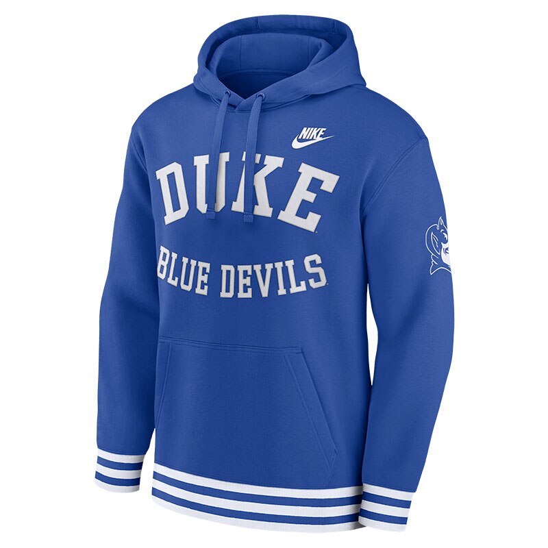 Nike Duke Blue store Devil Hoodie Mens Medium Blue/Gray Pullover DH3535-480 Football