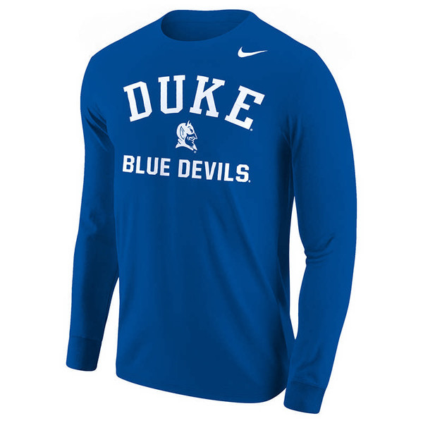 42375 - Duke® Arch Duke Blue Devils Cotton Long Sleeve Tee by Nike®