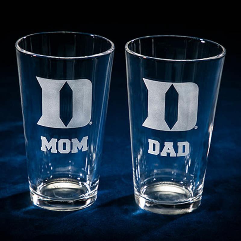 Duke® 2-Pack Crystal Pub Glasses by Campus Crystal | Duke Stores