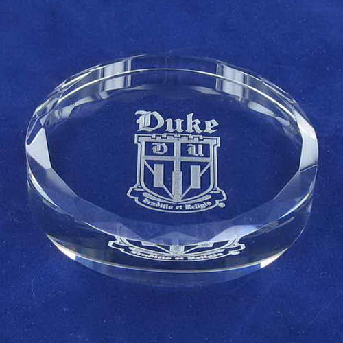 61122 - Duke® Crystal Round paperweight (Special Order)