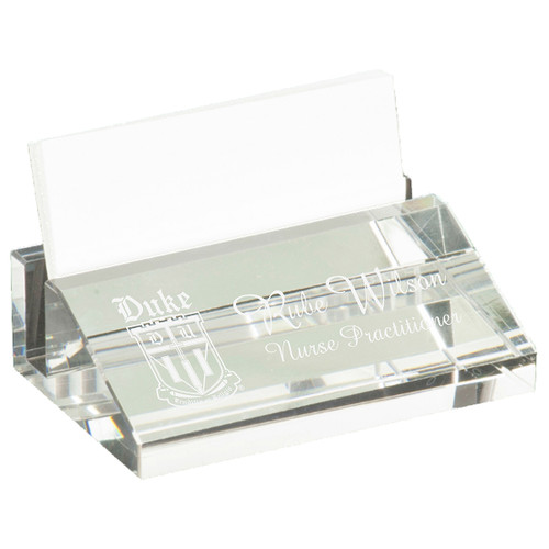 61145 - Duke® Crystal Business Card Holder (Special Order)