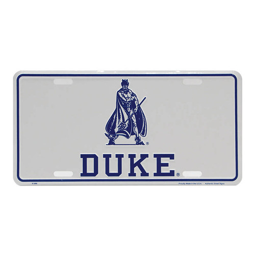 61986 - Block Duke® Blue Devil License Plate