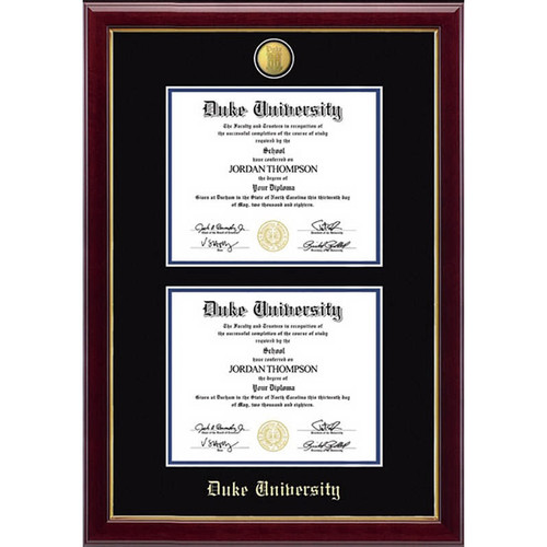62454 - Duke® 23 Karat Double Diploma Edition Diploma Frame