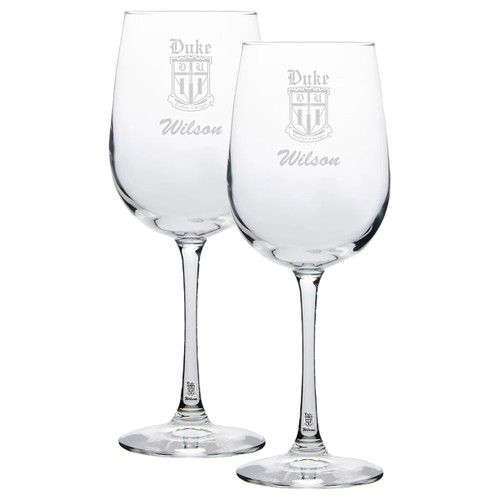 62580 - Duke® Personalized Wine Glasses Set of Two (Special Order)