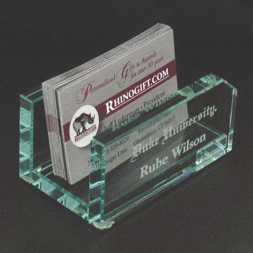 62586 - Duke® Personalized Glass Business Card Holder (Special Order)