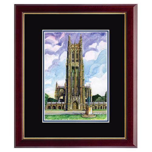 Duke Chapel Lithograph Framed Print