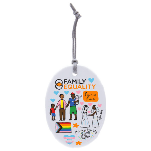Family Equality Oval Ornament
