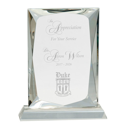 67874 - Duke® Personalized Duke® Crystal Prestige Elite Award (Special Order)