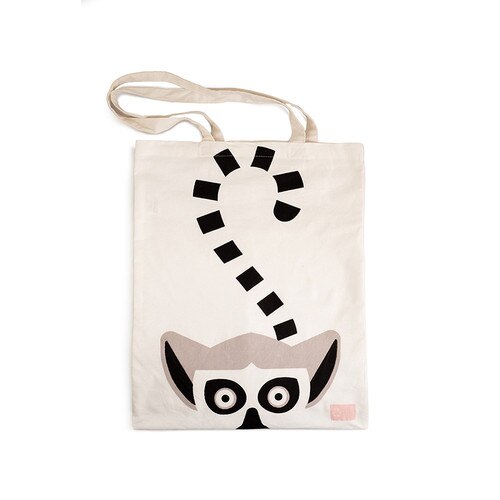 Ring-tailed lemur tote