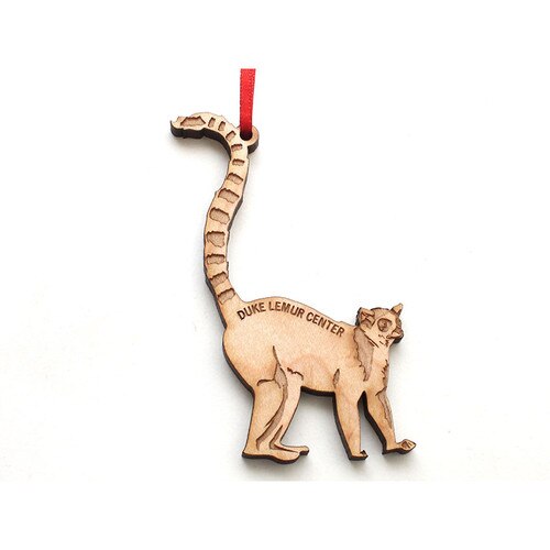 Ring-Tailed Lemur Wood Ornament