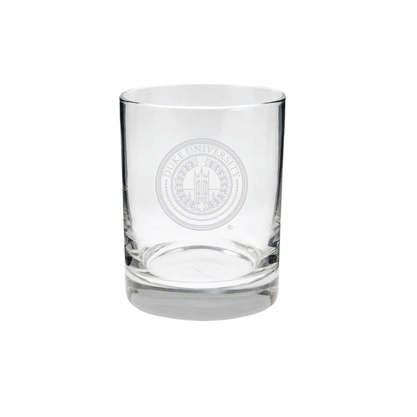 Duke® Emblem Etch Rocks Glass